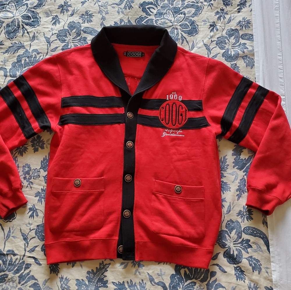 Vintage Coogi sweater cardigan size Large